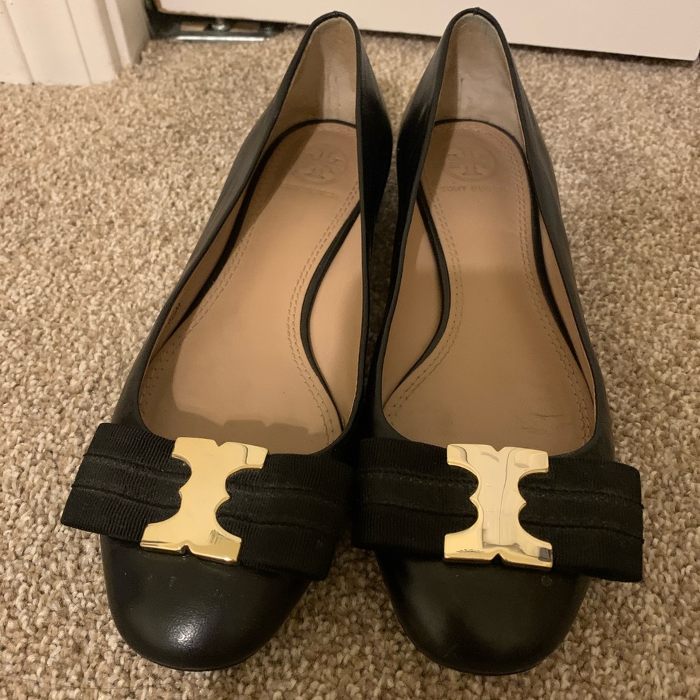 Tory Burch black flats shoes size 5.5